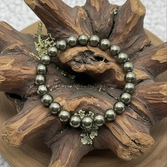 Money Magnet Pyrite Natural Stone Bracelet - The Stone of Prosperity and Luck - Shaktiq