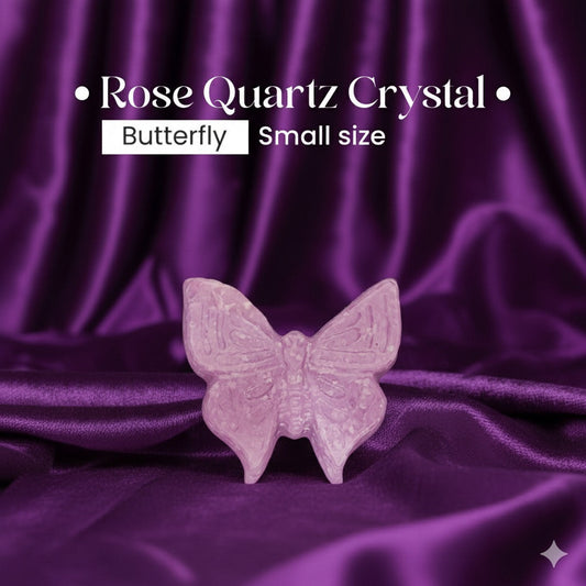 Rose Quarts Crystal Butterfly Shaktiq