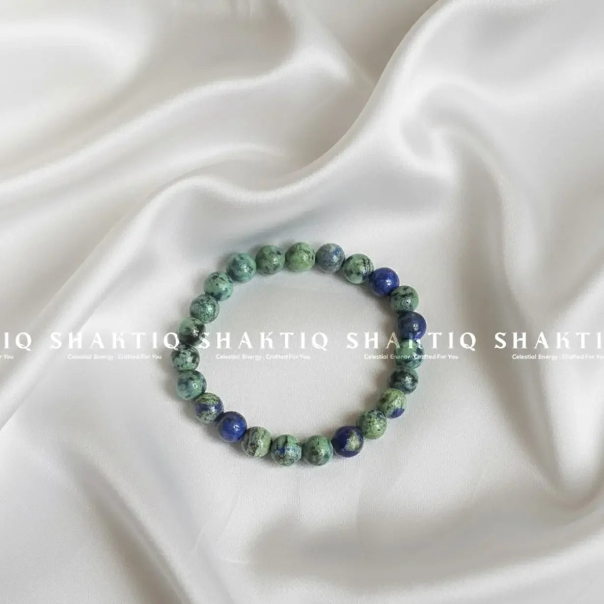 Premium Quality Natural Azurite Bracelet – Wisdom & Inner Vision - Shaktiq