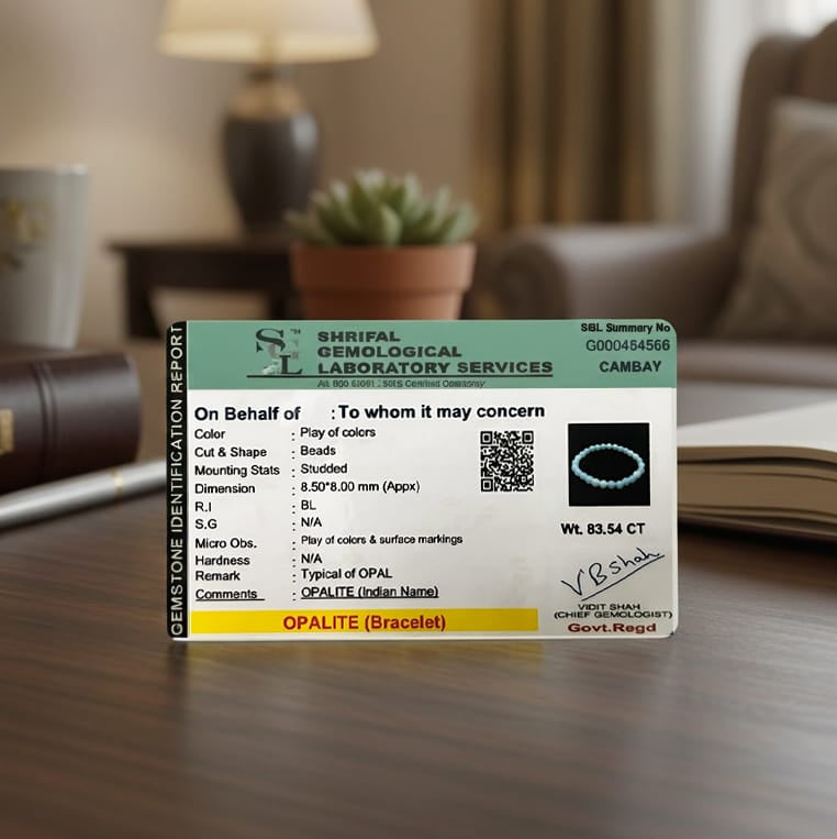 Premium Quality Oppalite Bracelet - Calmness & Positive stone Shaktiq