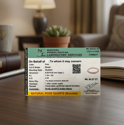 Premium Rose Quartz Bracelet - The Stone of Love and natural Shaktiq