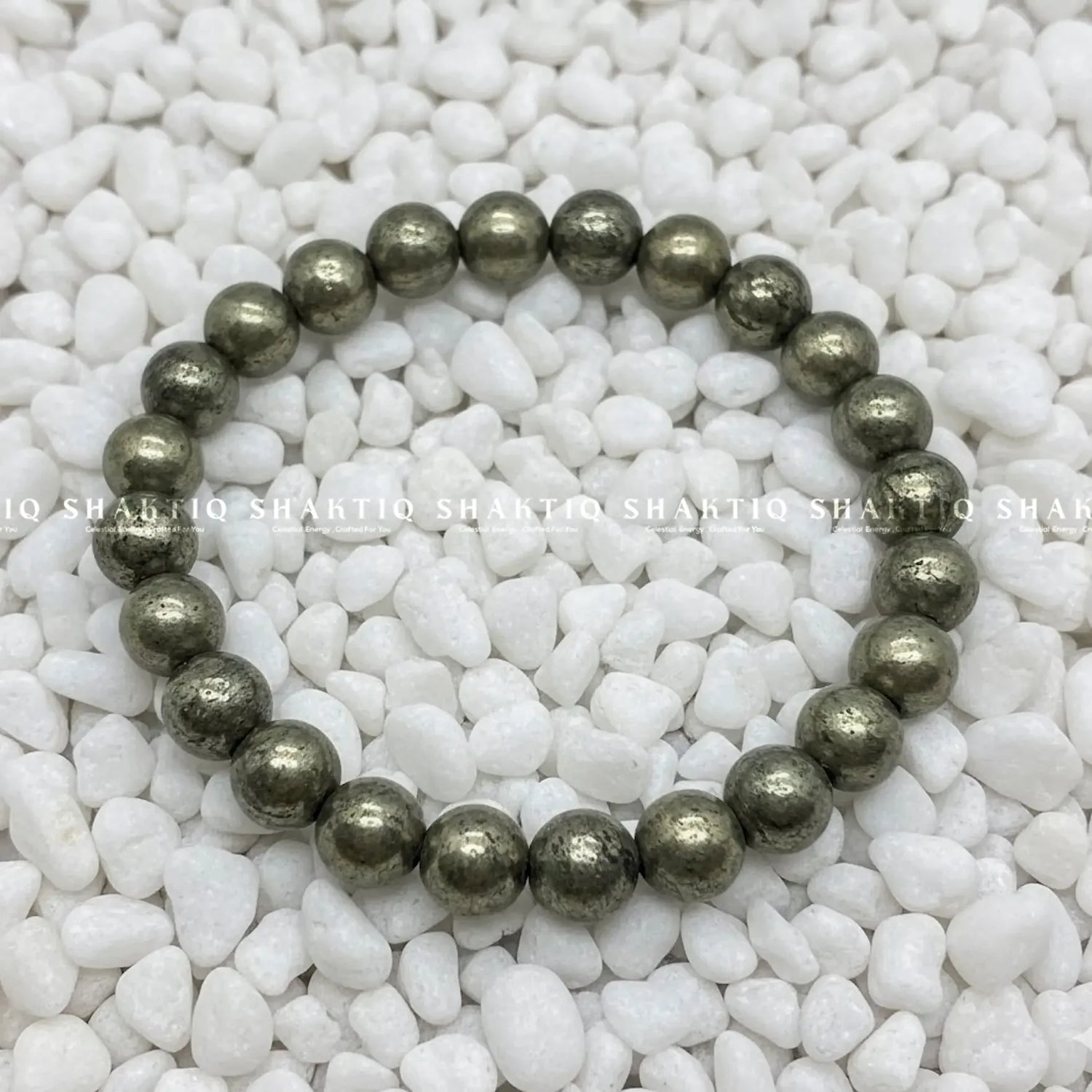 Money Magnet Pyrite Natural Stone Bracelet - The Stone of Prosperity and Luck - Shaktiq