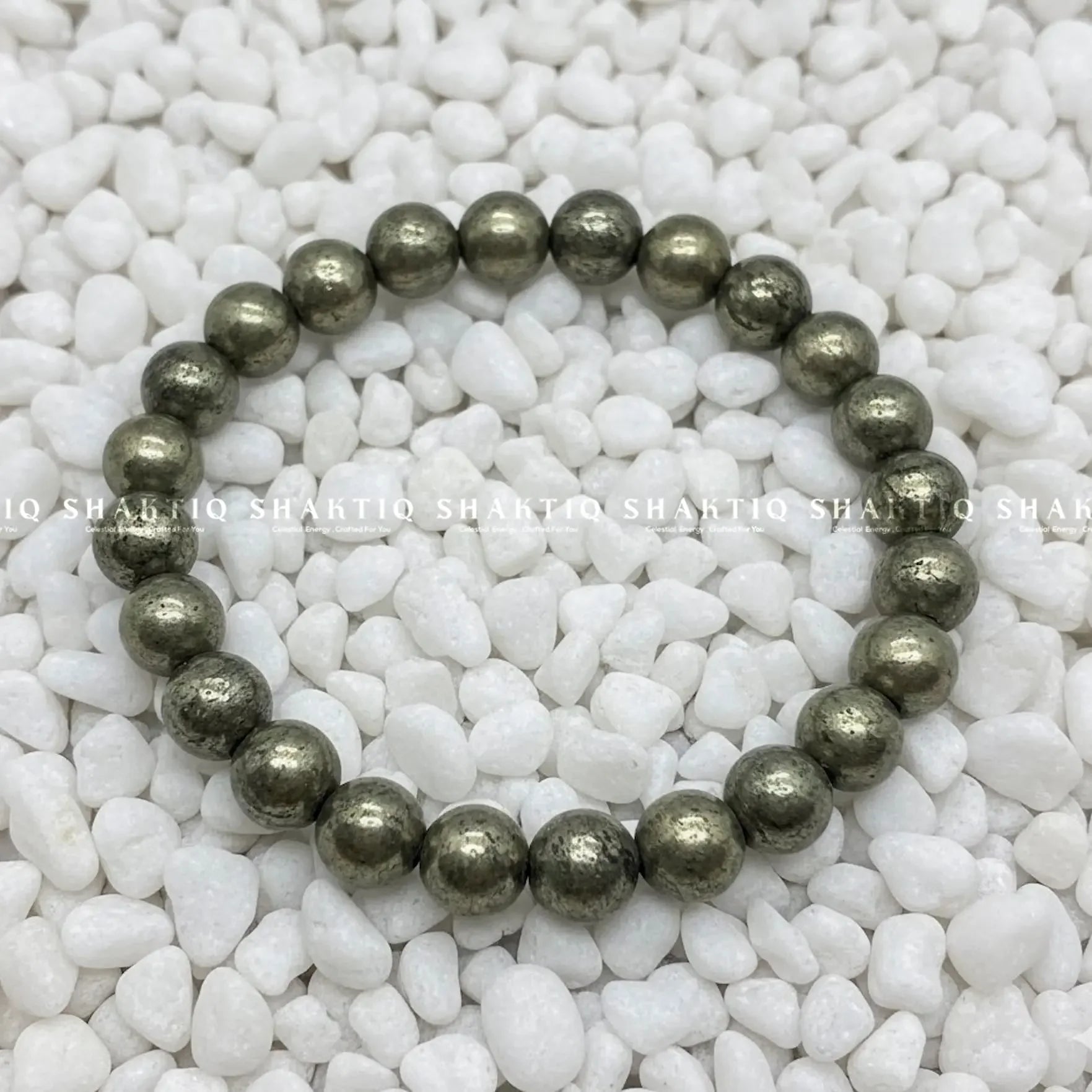 Money Magnet Pyrite Natural Stone Bracelet - The Stone of Prosperity and Luck - Shaktiq