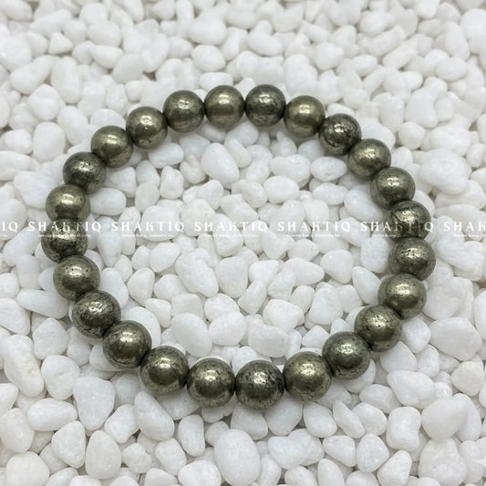 Money Magnet Pyrite Natural Stone Bracelet - The Stone of Prosperity and Luck - Shaktiq