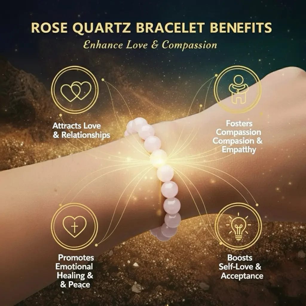 Premium Rose Quartz Bracelet - The Stone of Love and Healing - Shaktiq